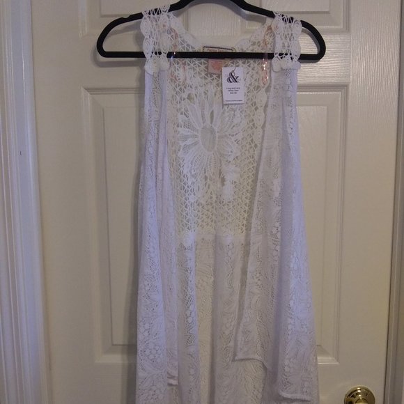 Flying Tomato | All Lace White Vest | S | New - Picture 7 of 14